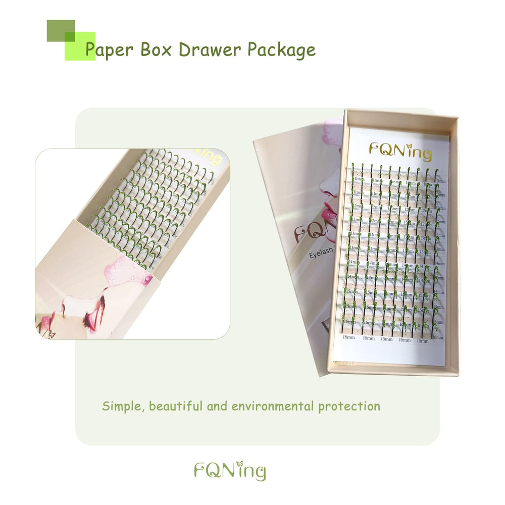 Includes 120 glitter lash spikes in a paper card box for sharing