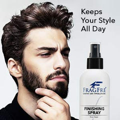 FRAGFRE hair spray shine finish after use for polished look.