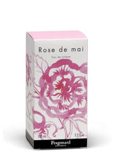 Close-up of jasmine and violet notes in Fragonard Rose de Mai.