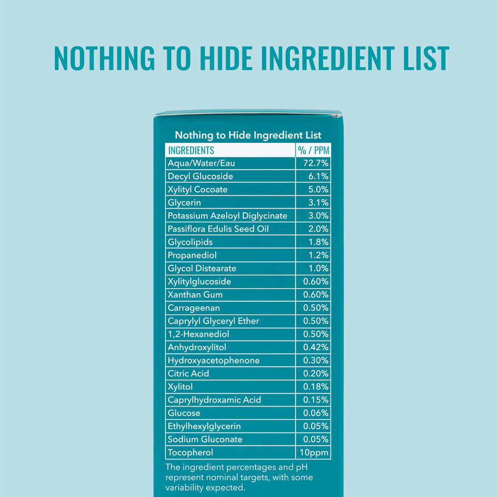 Fragrance-free label signals vegan, cruelty-free formulation for sensitive skin routines.