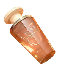 Fragrance World Eclair Affair label and bottle, sleek design suitable for on-the-go use.