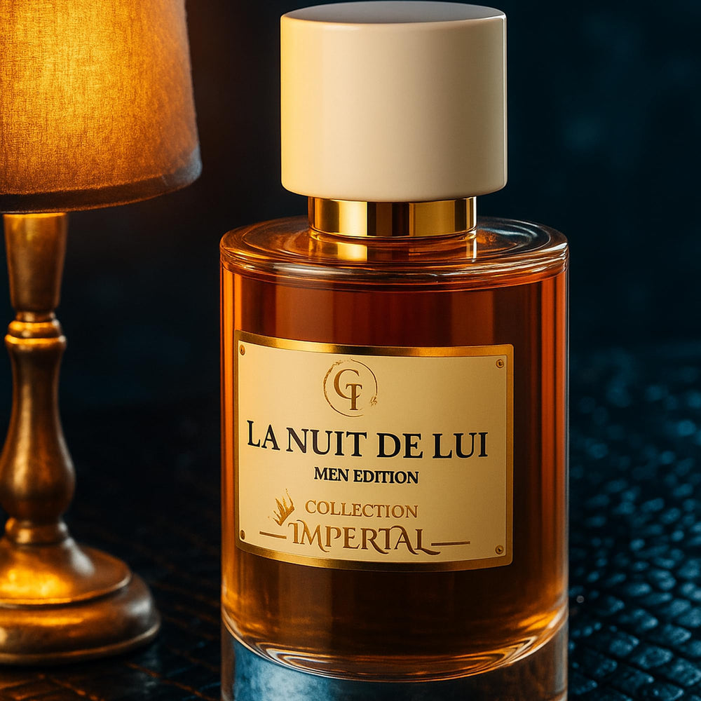 FRAGRANCES BY SASSO La Nuit De Lui cylindrical box presentation, ideal as a gift.