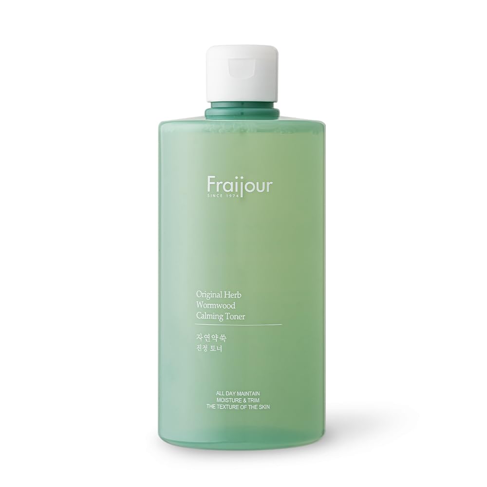 Fraijour Herb Wormwood Calming Toner bottle pour supports balanced skin after cleansing.