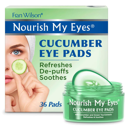 Fran Wilson Nourish My Eyes cucumber eye pads application soothe tired eyes