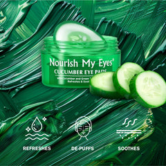 Fran Wilson Nourish My Eyes eye pads on face, easy at-home spa moment.