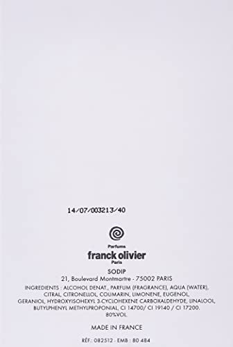 Franck Olivier Eau De Passion cap closeup showing compact travel size.