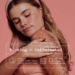 Hands applying Frank Body Coconut Coffee Scrub for gentle exfoliation and silky skin.