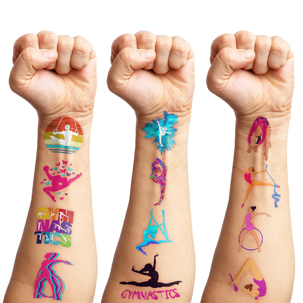 Frawharmone cheerleader patterns tattoos ideal for kids' party favors