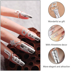 Set of four finger nail rings for creative mix-and-match