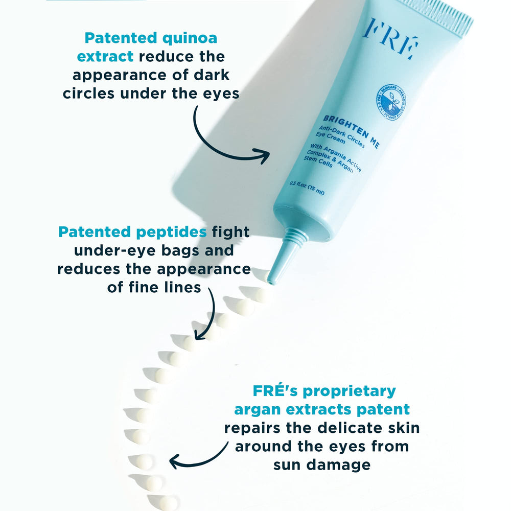 Close-up of BRIGHTEN ME cream texture showing deep hydration and smoothing effects.