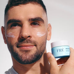 FRÉ Daily skincare routine image suggests morning and evening use.