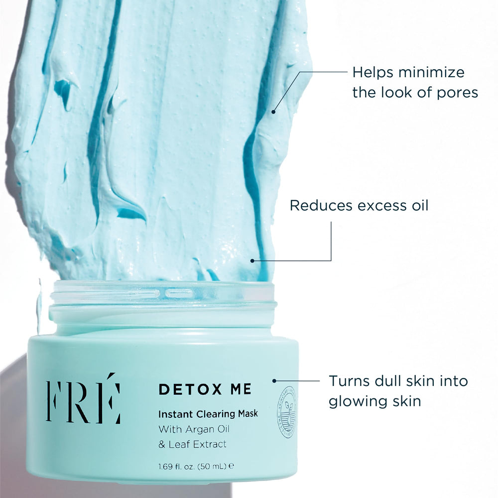 FRÉ Exfoliating Acne Face Mask wash-off rinse reveals a clean finish