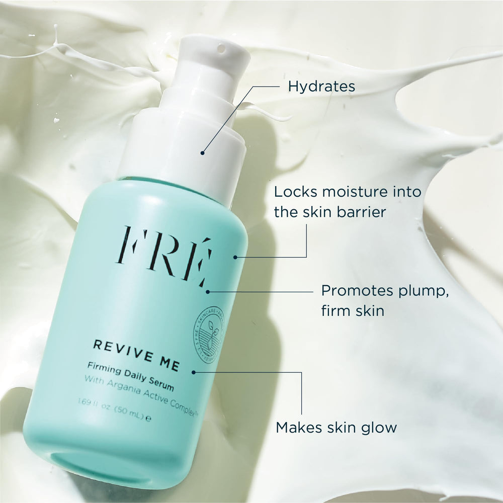 FRÉ clean beauty bottle graphic highlighting vegan and cruelty-free formula.