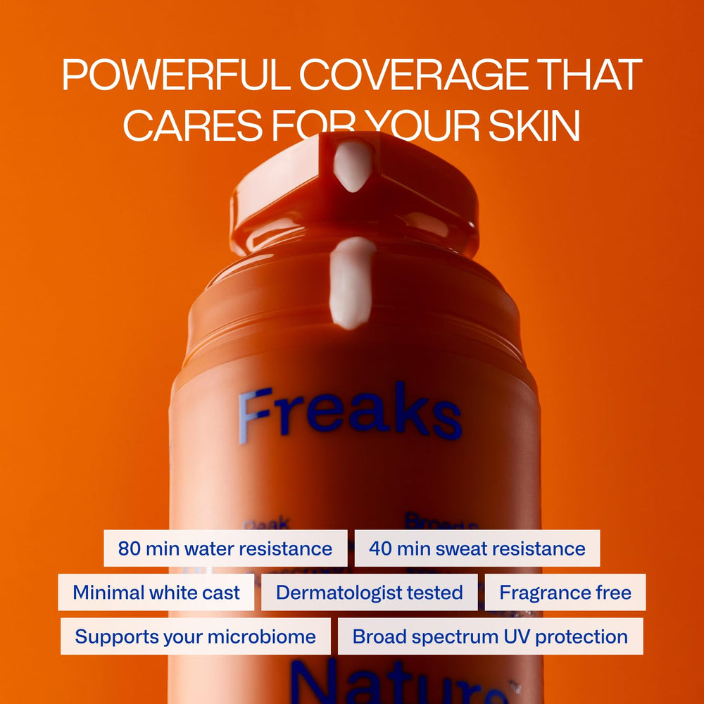 Freaks of Nature Peak Performance SPF 50 application in hand demonstrates smooth, easy blending.
