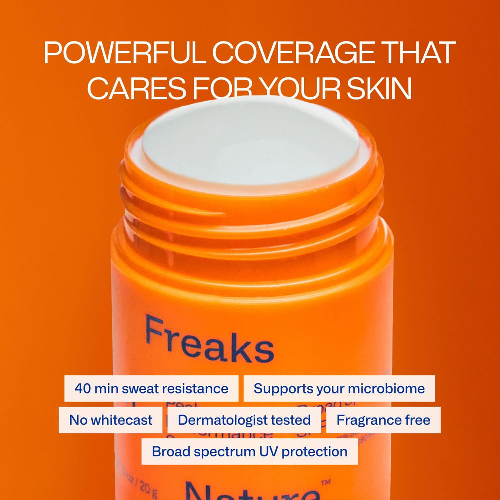Freaks of Nature Peak Performance Sun Stick twist-cap enables easy, mess-free application.