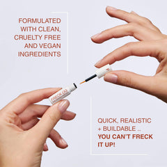 Applying clusters of dots with Freckle Pen XL for natural-looking freckles.