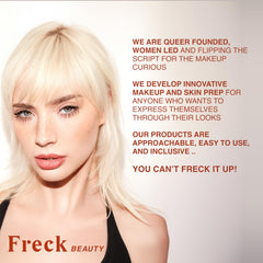 Freck Beauty logo with Shadow Slide branding on outer packaging