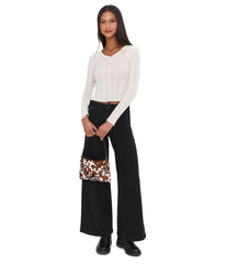 Free People Kellee high-rise palazzo pants, back view, versatile style for casual or dressy looks.