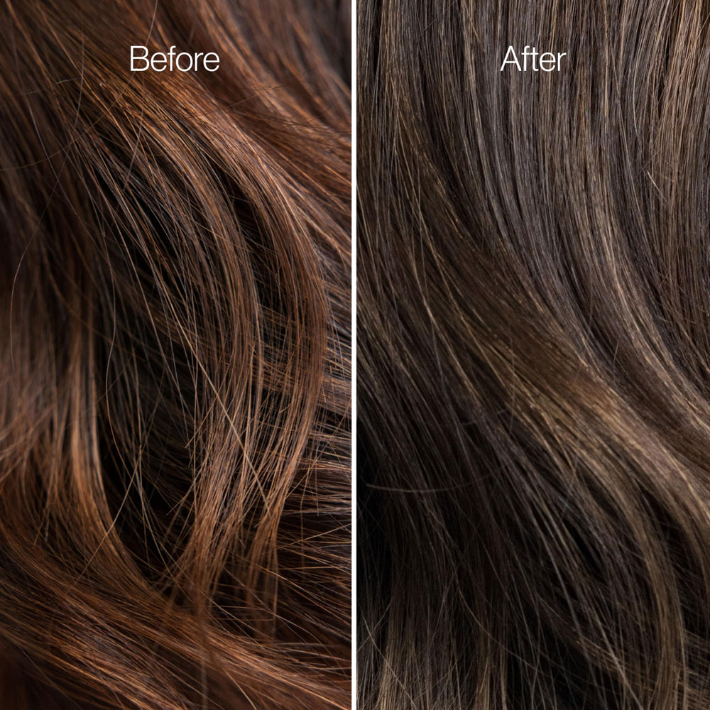 Freewill Color Seal Glossing Rinse frizz control in action on color-treated hair