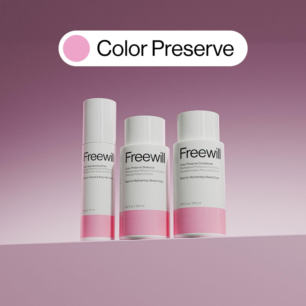 Freewill Color Seal Glossing Rinse bottle image showing lightweight coverage and gloss