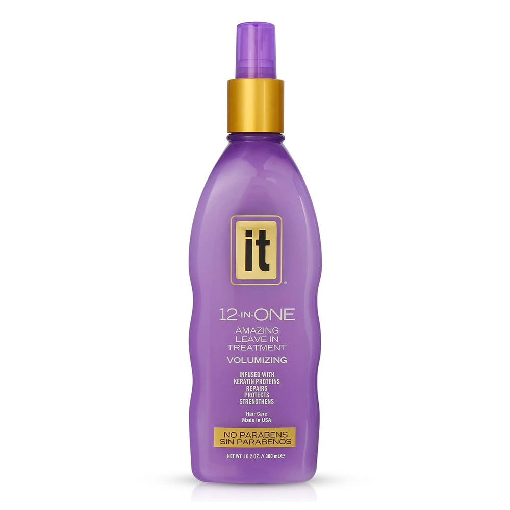 Freeze It 12-in-One leave-in volume treatment bottle boosts fullness and hydration.