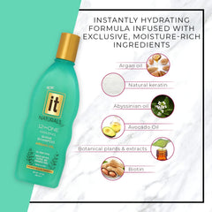 Freeze It IT Naturals Argan Oil Shampoo wet-hair application highlights quick hydration and detangling.