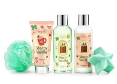 Freida and Joe shower gel bottle with lotion suggesting a pampering routine for cozy evenings