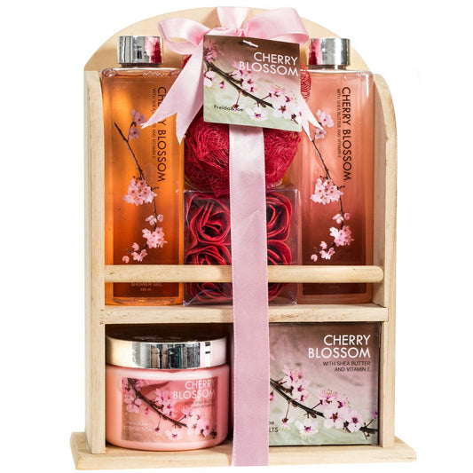 Freida and Joe Deluxe Cherry Blossom bubble bath for a relaxing, floral soak at home