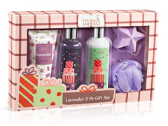 Freida & Joe lavender shower gel bottle for a calming bath ritual.