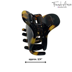 French Amie Belle Yellow Tokyo closeup teeth, interlocking grip for secure hold.