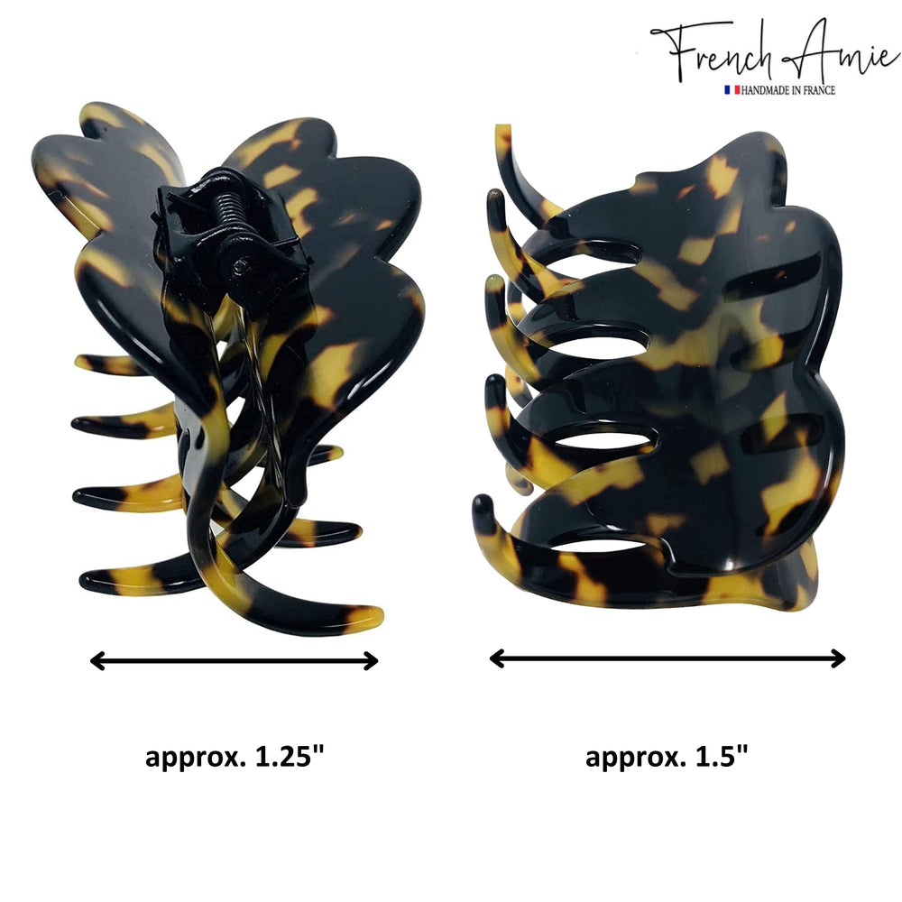 French Amie Crown Wave Yellow Tokyo small clip packaging, ready for gifting.