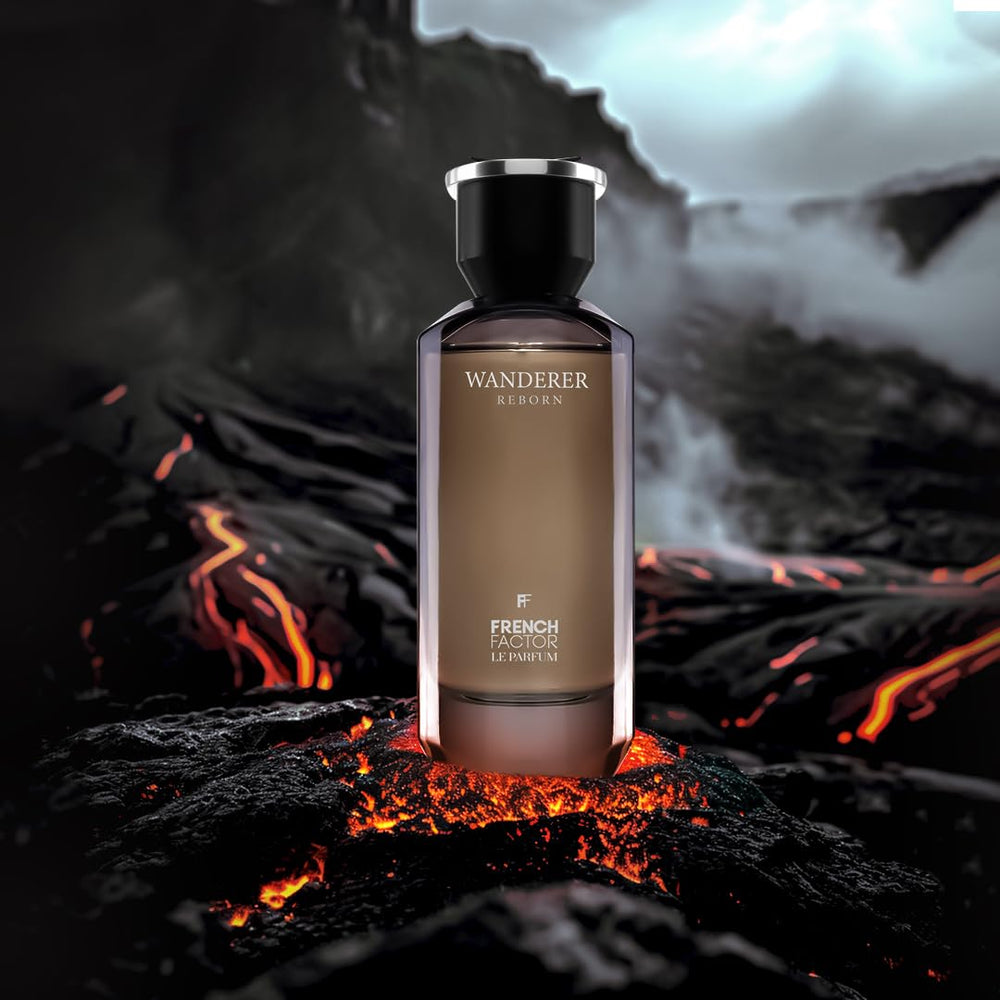 Bottle in hand demonstrates portable, everyday fragrance ready for use.