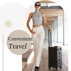 Frenessa 360-degree wheels and telescopic handle ease movement.