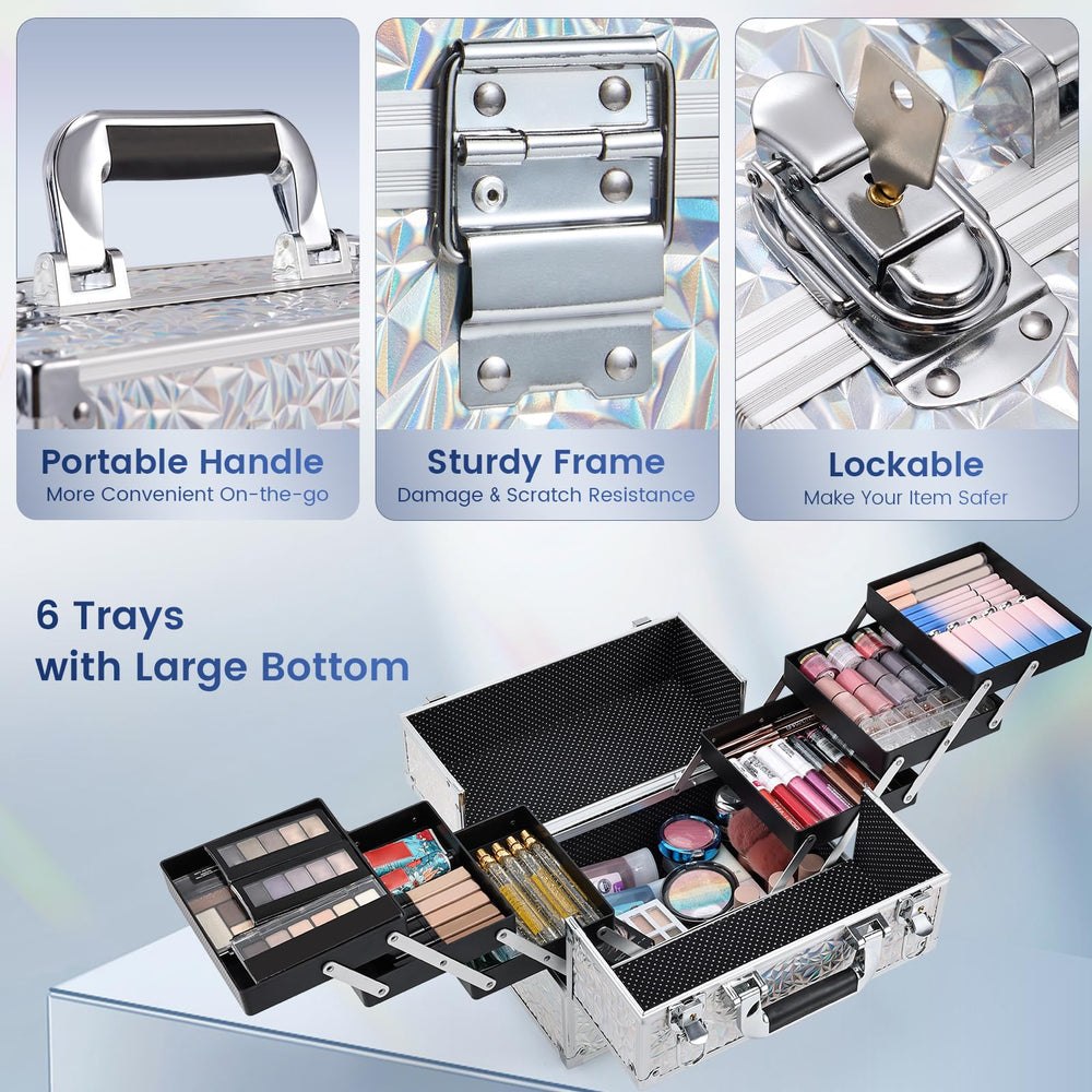 Frenessa bottom-space design fits palettes and travel bottles.