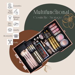 Bottom compartment keeps larger items secure during transport.