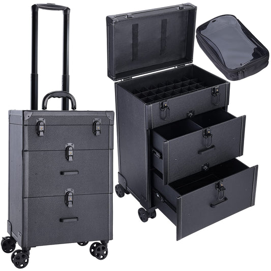 Frenessa rolling nail case with wheels for easy transport.