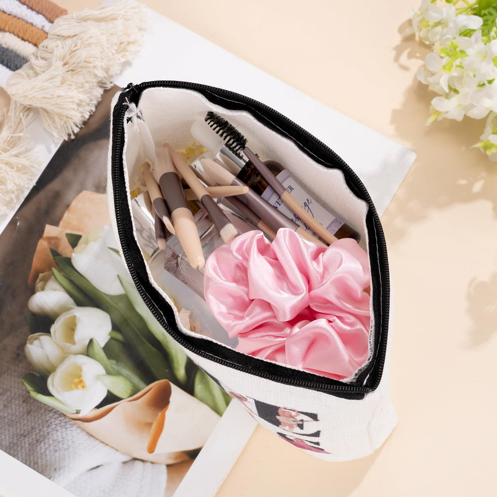 Frerdui Singers Merch makeup bag stores brushes and lipstick efficiently