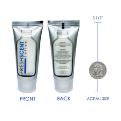 Freshscent 1oz tubes with foil seal to prevent leaks in storage