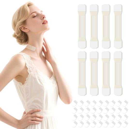Friendship invisible neck tape pack blends perfectly with skin for discreet lifting.