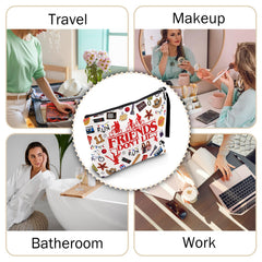 Friendship Makeup Bag has a sturdy zipper for smooth daily use.