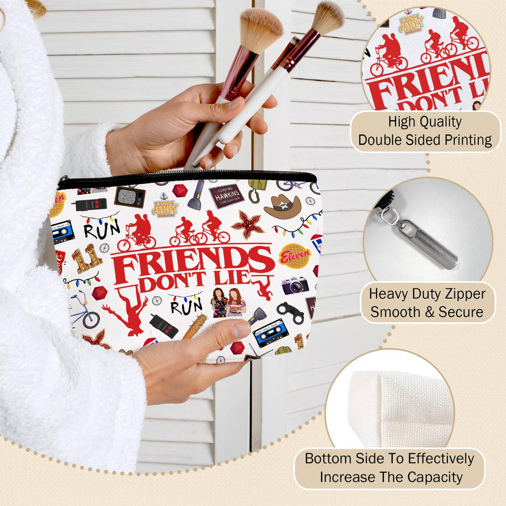 Friendship Makeup Bag doubles as a travel organizer for toiletries and essentials.