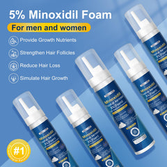 Frnoip Minoxidil Foam dispenser demonstrates easy, precise scalp application.