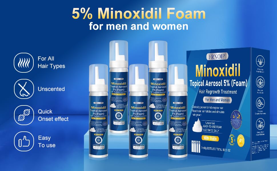 Frnoip Minoxidil Foam progress photo hinting at improvements.