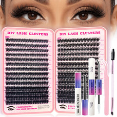 FTBZCF lash clusters kit with 448 pieces for customizable volume