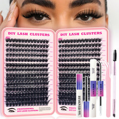 FTBZCF Lash Clusters Kit contents for at-home use