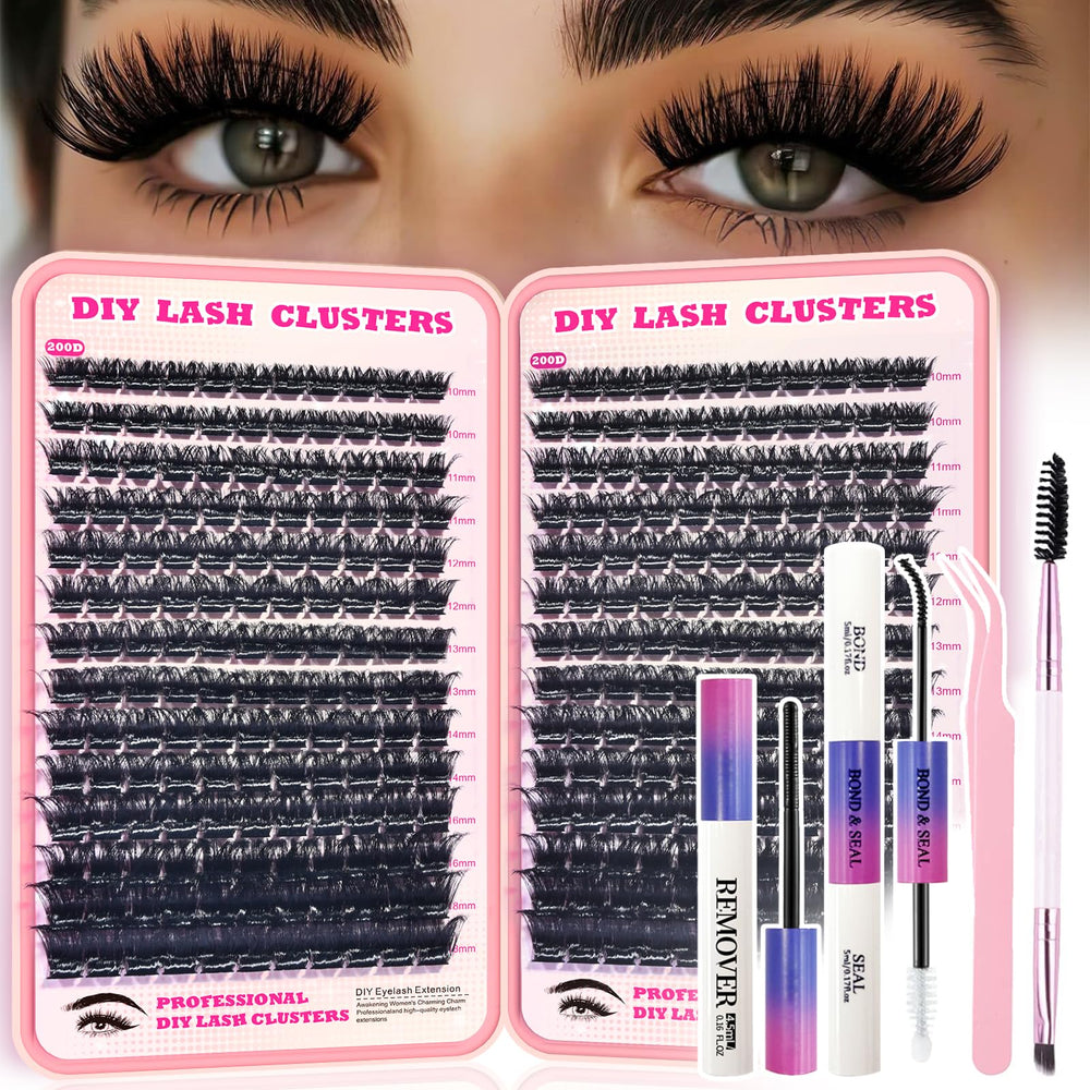 FTBZCF Lash Clusters Kit packaging presents a sleek at-home solution for DIY extensions