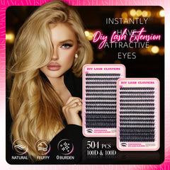 FTBZCF close-up of ultra-thin band blending with natural lashes
