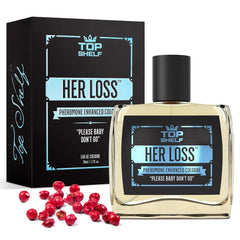 Fugit Her Loss bottle front view highlighting its sleek design for modern men