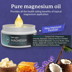 Close-up texture of Full Eight magnesium body butter, creamy and smooth.