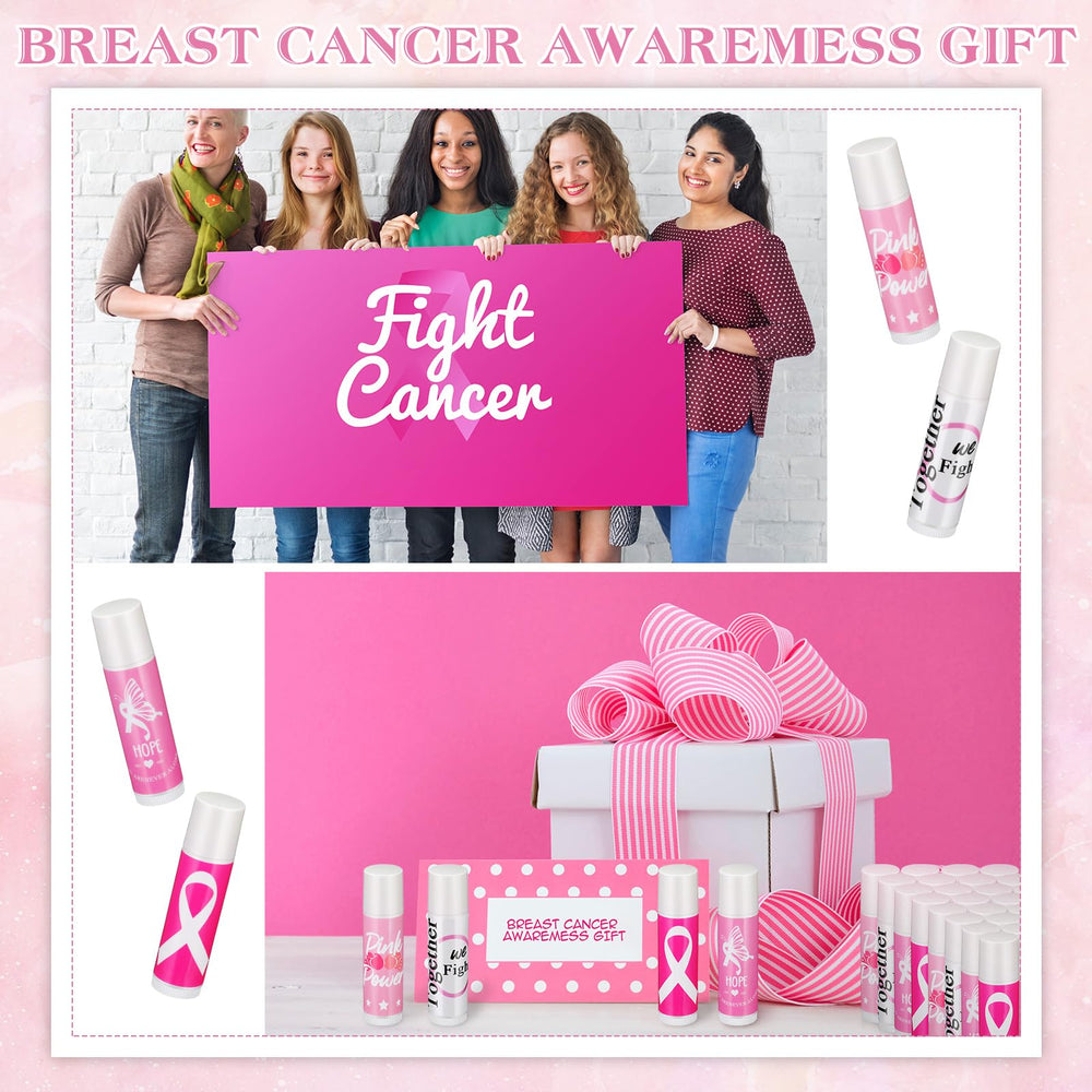 Fumete lip balm display for breast cancer awareness events and campaigns